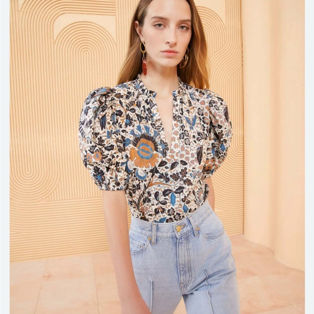 ULLA JOHNSON imari top in clematis